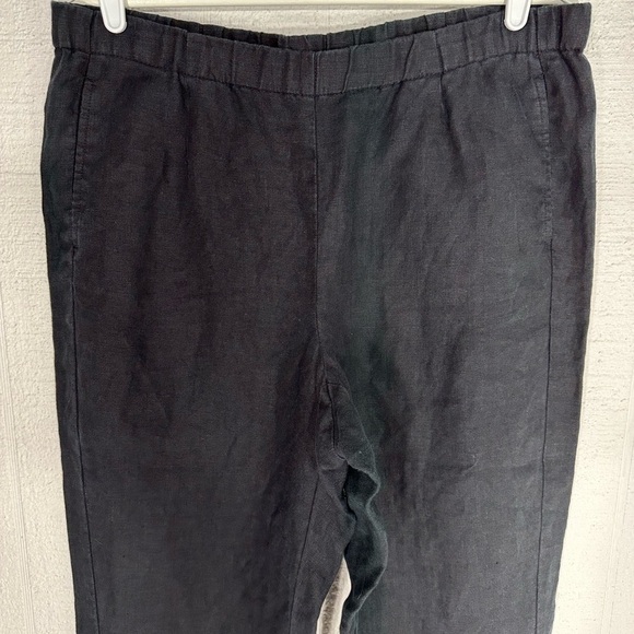 J jill linen pull on black pants size M - Picture 2 of 10